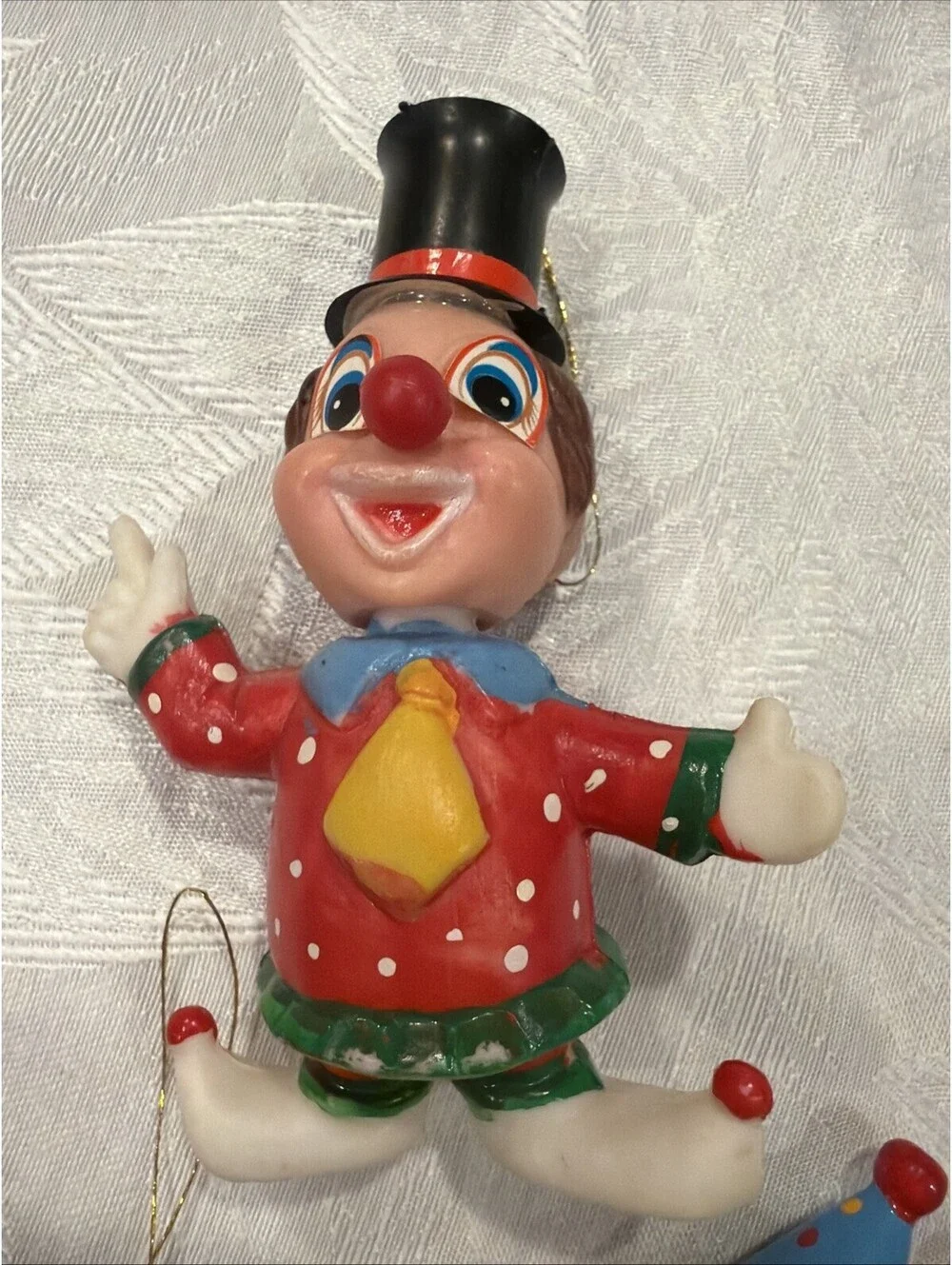 Vintage Clown Christmas Ornaments Set Of 4